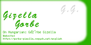 gizella gorbe business card